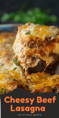 Cheesy Beef Lasagna Pasta Beef, Beef Lasagna Recipe, Beef Lasagna, Ravioli Lasagna, Cheese Lasagna, Cheese Bake, Hearty Meal, Recipes Pasta, Supper Recipes