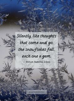 “Silently, like thoughts that come and go, the snowflakes fall, each one a gem.” — William Hamilton Gibson
#Snowflakequotes #Snowflakeuniquequotes #Snowflakesayings #Snowflakelovequotes #Snowyquotes #Winterquotes #Snowfallquotes #Snowyweatherquotes #Christmasevequotes #Festivemonthquotes #Cutesnowflakequotes #Snowflakepicturequotes #Snowflakeimages #Bestsnowflakequotes #Christmasquotes #Coldwinterquotes #Quotesandsayings #therandomvibez