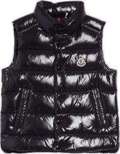 Puffer Vest For Boys, Luxury Nylon Winter Vest, Black Puffer Vest Fur, Moncler Gilet, Moncler Vest, Down Vest, Puffer Vest, The Streets, Puffer