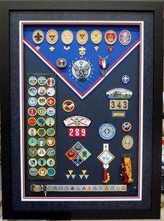 Awards Display, Boy Scout Badges, Boy Scouts Eagle, Eagle Scout Ceremony, Cub Scout Activities, Patches Display, Eagle Project, Arrow Of Lights