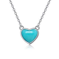 PRICES MAY VARY. ☆Turquoise Necklace☆Choose dainty crystal polished and set on the pendant necklace. Elegant and exquisite design suitable for various occasions and daily wear ☆S925 Sterling Silver Necklace☆Cute necklace made of S925 sterling silver, nickel free, lead free, cadmium free and hypoallergenic. Customers can wear it with confidence. The heart is inlaid with certified zircon ☆Heart Jewelry Birthday Gift☆Women's pendant necklace with a TANGPOET blue gift box. It is an excellent gift fo Blue Necklace For Anniversary On Valentine's Day, Blue Heart Charm Necklaces, Heart Shaped Blue Jewelry For Birthday, Blue Necklace For Valentine's Day Gift, Blue Heart-shaped Necklace For Birthday, Blue Jewelry For Birthday And Valentine's Day, Turquoise Necklaces With Heart Beads For Gift, Turquoise Necklaces With Heart Beads As Gift, Turquoise Necklace With Heart Beads For Gifts