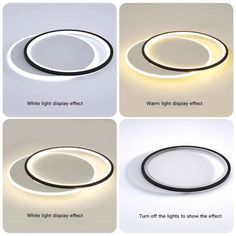 four different types of circular light fixtures