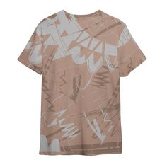 a t - shirt with an abstract design on the front and back, all over print