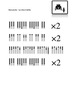 the numbers are written in black and white, with one letter missing from each row