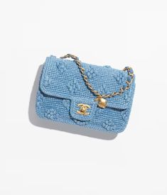 Mini flap bag, Raffia effect braided & gold-tone metal, blue — Fashion | CHANEL Chanel 2024, Mode Chanel, Chanel Flap Bag, Eyewear Shop, Couture Mode