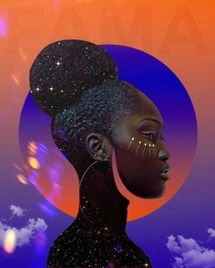 Adore the profile Afro Futurism Art, Afro Futurism, Afrofuturism Art, Futurism Art, Natural Hair Art, Afrikaanse Kunst