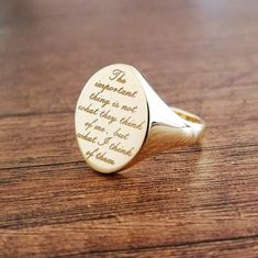 Silver Signet Ring Killing Eve Ring Quote Ring Custom | Etsy Signet Rings Women Vintage, Signet Rings Women, Engraved Handwriting, Buy Jewellery Online, Engraved Ring, Personalized Quotes, Killing Eve, Signet Rings, Silver Signet Ring