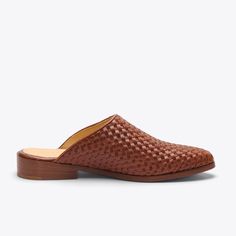 Elevate your slide game with artisanal woven texture so versatile you can't stop / won't stop wearing them. | Women's Woven Mule Shoes Brandy Ama Size 7.5 Casual Woven Leather Mules With Flat Heel, Casual Woven Closed Toe Mules, Casual Woven Leather Slip-on Mules, Casual Woven Leather Mules, Casual Slip-on Woven Leather Mules, Casual Closed Toe Woven Leather Mules, Casual Woven Leather Mules With Closed Toe, Casual Woven Leather Closed Toe Mules, Casual Brown Woven Mules