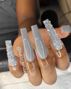 Long Acrylic Nail Designs, Blue Acrylic Nails, Drip Nails, Her Nails, Long Acrylic Nails Coffin, Blue Nail, Long Square Acrylic Nails