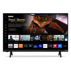 the rokuo smart tv is shown in black