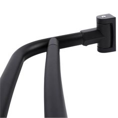 an image of a black metal handle on a white background