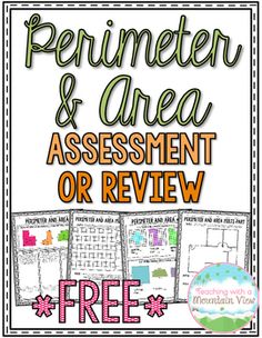 the perimeter and area printables are available for students to use in their homeschool