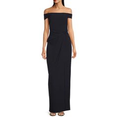 Lauren Ralph Lauren Saran Crepe Off-The-Shoulder Cap Sleeve Front Twist Gown In Navy Ralph Lauren Plaid Dress, Button Maxi Dress, Cap Sleeve Gown, Evening Dresses With Sleeves, Short Sleeve Maxi Dresses, Ralph Lauren Dress, Column Dress, Striped Maxi Dresses, Maxi Dress Formal