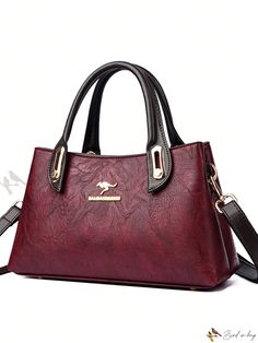 Bird in Bag - Stylish and Spacious Soft Leather Handbag with Ample Capacity, Convenient Commuter Crossbody Bag Burgundy Handheld Bag With Large Capacity, Large Capacity Burgundy Bag For Errands, Large Capacity Burgundy Satchel, Burgundy Large Capacity Top Handle Shoulder Bag, Burgundy Handheld Bag With Adjustable Strap, Burgundy Handheld Bags With Adjustable Strap, Handheld Burgundy Bags With Adjustable Strap, Burgundy Crossbody Bag With Large Capacity, Burgundy Double Handle Satchel With Large Capacity