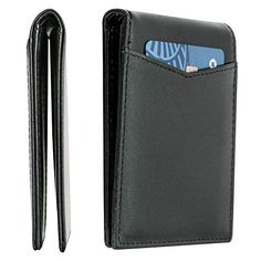 PRICES MAY VARY. ✅ SECURE RFID BLOCKING - Every card slot in our leather wallet is equipped with RFID blocking lining, keeping your personal and financial info safe. ✅ HUGE CAPACITY YET SLIM - Measuring only 4.2" x 3.1" when closed, our minimalist wallet is slim enough to easily fit inside your front pocket, yet still has a impressive capacity of 6 card slots and 1 ID Window. ✅ STYLISH DESIGN AND PACKAGING - Our wallet also has a timeless look that compliments any looks, whether be formal or cas Business Trifold Wallet With Interior Card Slots, Formal Bifold Card Holder With Rfid Blocking, Business Trifold Wallet With Card Slots, Formal Trifold Wallet With Id Window, Modern Bifold Wallet With Hidden Phone Sleeve, Business Leather Trifold Wallet With Id Window, Modern Wallet With Id Window For Business, Formal Bifold Card Holder With Card Slots, Modern Business Wallet With Id Window