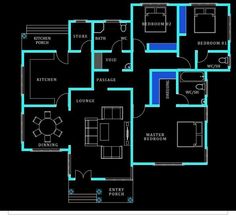 a blueprinted floor plan for a two bedroom apartment