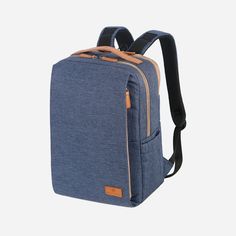 Nordace-Siena-backpack-13 Blue Rectangular Business Backpack, Rectangular Commuting Bag, Rectangular Laptop Bag For Commuting And Back To School, Blue Rectangular Bag With Anti-theft Pocket, Casual Rectangular Laptop Bag For Commuting, Square Travel Backpack For Back To School, Square Backpack For Travel And Back To School, Rectangular Backpack With Luggage Sleeve For Commuting, Versatile Rectangular Blue Backpack