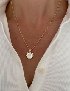 14K Gold Filled Mary Necklace, Shell Necklace, Satellite Chain Mary Necklace, Gold necklace, Necklaces for women, gift for her, birthday Dainty Mother Mary Shell Necklace Makes the perfect gift, layer it or wear it solo! MADE TO LAST  * 14k gold filled Mary charm 17mm * Shell with Cubic Zirconia Accents * 14k Gold Filled satellite chain or Cable chain  *Chose your perfect length *Shown at 18" on a size Small model for reference Water & tarnish resistant!  Gold filled jewelry is durable & tarnish Anniversary Necklace With Pearl And Initial Pendant, Anniversary Necklaces With Pearl And Initial Pendant, Pearl Necklace With Coin Pendant As Gift, Medallion Charm Necklace With Clavicle Chain As A Gift, Medallion Charm Necklace With Clavicle Chain For Gifts, Gold Pearl Necklace As A Meaningful Gift, Clavicle Chain Medallion Necklace For Gift, Elegant Medallion Chain Necklace For Gift, Medallion Clavicle Chain Necklace For Gift