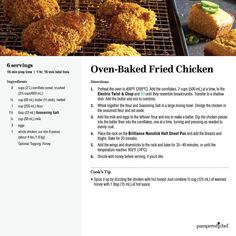 an article about ovened fried chicken on a grill