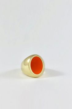 Brass Carnelian Oval Signet Ring from Legier. Each inlay is unique and may vary from picture. - Brass / Carnelian - Made in Los Angeles Protection From Negative Energy, Aries Virgo, Oval Signet Ring, Hand Candy, Body Accessories, Signet Rings, Oval Rings, Pretty Clothes, Shiny Things