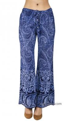 Arlin Ladies Rayon Elastic Draw String Waisted Boho Pants Blues  Ladies #paisley print pants with wide legs are super comfortable yet #classy enough to wear for work. Refashioning Clothes, Hippy Clothing, Bohemian Pants, Casual Summer Outfits For Women, Casual Dress Pants, Boho Chic Outfits, Boho Pants, Vintage Inspired Outfits, Womens Leggings