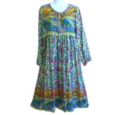 New Boho This & That Peacock Floral Print Dress. Multicolor. Peasant. Bib Piping. Keyhole Tie Split Neck. 100% Rayon. Tagged Size S. Bust: 20"X2 Flat Across Underarms Without Stretching Shoulder: 16" Sleeve: 24" Waist: 21"X2 Hip: 34"X2 Length: 47" Condition: New. Nwt. Preowned. Great Condition. No Stains/Holes/Rips. Xbin 11.6oz P1410915p Geminitiger7anth Boho Peasant Grunge Academia Farmhouse Country Bold Oasis Vivimos Knox Christy Laura Carol Liz Rachel Cottagecore Ulla Fairy Girly Retro Novelt Multicolor Long Sleeve Peasant Dress, Green Vibrant Print Dress For Festival, Green Vibrant Print Festival Dress, Multicolor Paisley Print Dress For Festival, Green Dress With Vibrant Print For Festival, Multicolor Peasant Dress For Spring, Spring Peasant Multicolor Dresses, Spring Multicolor Peasant Dresses, Colorful Flowy Bohemian Dress