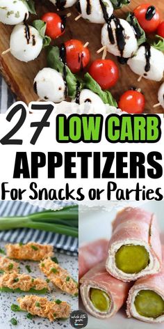 low carb appetizers for snacks or parties