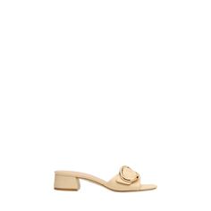 Stuart Weitzman "Benni" woven fabric mule sandals 1.38 in / 35 mm block heel Open toe Wide band upper with buckle accent Slide style Leather outsole Lining: Leather/nylon Spot clean Made in Italy Beige Open Heel Mules With Buckle Closure, Chic Open Toe Mules With Tang Buckle, Beige Sandals With Tang Buckle For Spring, Chic Summer Slides With Tang Buckle, Chic Open Heel Mules With Tang Buckle, Chic Summer Mules With Tang Buckle, Formal Beige Mules With Buckle Closure, Summer Block Heel Mules With Buckle Closure, Elegant Spring Sandals With Tang Buckle