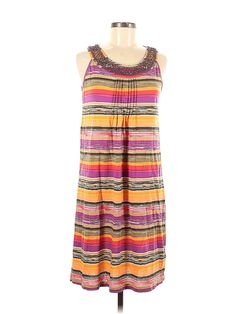 Tommy Hilfiger Casual Dress Size: Small Purple Dresses - used. 60% COTTON, 40% MODAL, Scoop Neck, Stripes, Midi/Calf Length, Sleeveless | Tommy Hilfiger Casual Dress: Purple Stripes Dresses - Used - Size Small Tommy Hilfiger Summer Beach Dress, Purple Casual Dress, Purple Dresses, Secondhand Clothes, Dress Purple, Purple Dress, Stripe Print, Striped Dress, Casual Dresses For Women