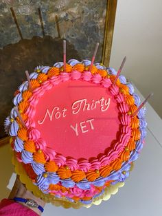 a cake that has been decorated to say not thirty yet