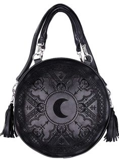 PRICES MAY VARY. Faux Leather Witchy Accessories Modern, Henna Moon, Unique Henna, Gothic Mode, Black Henna, Gothic Shop, Estilo Hippy, Fall Handbags, Embroidered Leather