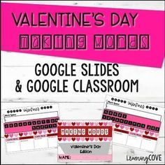 valentine's day making words google slides and google classroom activities for kids to use