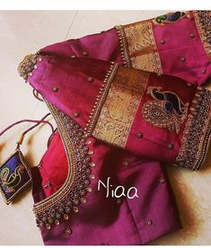 Niaa Boutique, Blouse Aari Work, Bridal Blouse Design, Saree Bluse, Maggam Blouse, Handmade Blouse, Best Blouse Designs