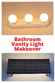 the bathroom vanity light makeover is easy to do