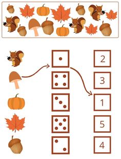 an autumn themed counting game for kids