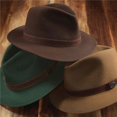 Borsalino Felt Hats Formal Brown Hat Bands For Fall, Formal Brown Hat Band For Fall, Classic Brown Leather Hat Band, Brown Leather Hat Bands For Formal Occasions, Brown Fur Felt Fedora With Short Brim, Classic Brown Flat Brim Felt Hat, Brown Wide Brim Hat Bands For Hunting, Classic Brown Wool Fedora, Formal Brown Fur Felt Fedora