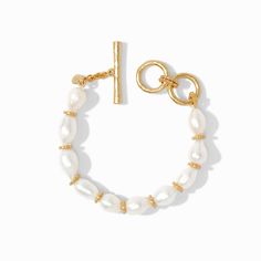 Marbella Bracelet | Julie Vos Julie Vos Jewelry, Picture Frame Hangers, Gold Pearl Bracelet, Julie Vos, Teeth Jewelry, Dope Jewelry, Jewelry Lookbook, Dream Jewelry, Gold Pearl