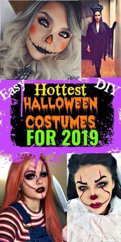 halloween costumes for 2019 are featured in this collage with the caption's name