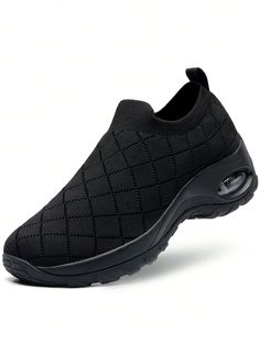 Todo negro  Collar   Geométrico  Embellished Comfortable Mesh Walking Shoes With Round Toe, Comfortable Non-slip Black Walking Shoes, Comfortable Black Walking Shoes For Outdoor Activities, Black Mesh Walking Shoes With Round Toe, Comfortable Black Walking Shoes Fade-resistant, Black Comfortable Walking Shoes Fade-resistant, Comfortable Lightweight Black Walking Shoes, Black Mesh Walking Shoes With Arch Support, Black Mesh Walking Shoes