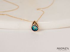 14K Solid Gold Blue Evil Eye Necklace, Good Luck Necklace Eyelash Gold Pendant, Minimalist Turkish Eye Necklace, Turquoise Necklace ☘ 𝓓𝓮𝓽𝓪𝓲𝓵𝓼 ☘ ‣ Free 𝐄𝐱𝐩𝐫𝐞𝐬𝐬 International Shipping. ‣ Free returns within 𝟭𝟰 𝗱𝗮𝘆𝘀 from the order date. * 𝗠𝗮𝗱𝗲 𝘁𝗼 𝗢𝗿𝗱𝗲𝗿. * 𝐌𝐚𝐭𝐞𝐫𝐢𝐚𝐥: 14K Solid Gold * Finishing: Yellow Gold * Ready to Ship in 1-2 𝗕𝘂𝘀𝗶𝗻𝗲𝘀𝘀 𝗗𝗮𝘆𝘀 ☘ 𝓟𝓪𝓬𝓴𝓪𝓰𝓲𝓷𝓰 ☘ Each order will be nicely packed for gift giving in a jewelry box. ☘ 𝓜𝓸𝓻𝓮 𝓕𝓻𝓸𝓶 Luxury Blue Teardrop Pendant Necklace, Blue Sterling Silver Jewelry For Celebration, Luxury Blue Teardrop Pendant Jewelry, Luxury Blue Birthstone Jewelry, Blue Engraved Round Pendant Necklace, Celebration Blue Sterling Silver Jewelry, Blue Engraved Pendant Necklace, Luxury Blue Pendant Necklace, Symbolic Blue Engraved Necklaces