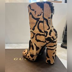 Auth Gucci Horsebit Pony Hair Leopard Animal Print Ankle Boots Tan And Black Size 38 Worn Once Open To Offers Questions? Leave A Comment Below! Gucci Fitted Boots For Party, Gucci Fitted Party Boots, Gucci Pointed Toe Boots For Fall, Gucci High Heel Boots For Fall, Gucci Luxury Boots For Fall, Gucci Designer Heeled Boots With Round Toe, Gucci Ankle Boots For Party, Chic Gucci Ankle Boots, Designer Gucci Boots For Fall