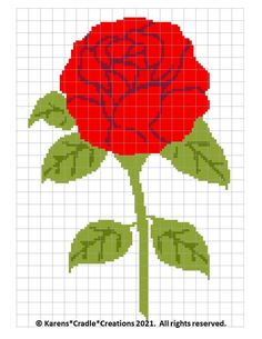 Effective September 1,2022 all orders will be mailed USPS 1st Class  mail delivery with tracking. RED ROSE FLOWER Afghan Pattern Original graph pattern artwork © Karens*Cradle*Creations, 2021. All rights reserved.     Up for auction is a GRAPH PATTERN that I created.  This graph pattern will make a beautiful heirloom afghan done in single crochet, the afghan or Tunisian crochet stitch, knit, or counted cross stitch onto the background.   High quality color print.  Includes basic helpful hints an Rose Flower Colors, Pixel Quilting, Tunisian Crochet Stitches, Color Graphing, Red Rose Flower, Afghan Pattern, Tunisian Crochet, Crochet Stitch, Crochet Yarn