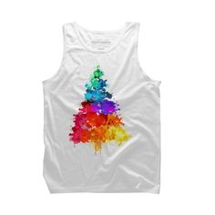 Colorful Christmas Tree is a cozy ring spun cotton tank top designed by DesignReadyStore for Design By Humans. Pick up this tank and support one of our global artists today. Size: small. Color: white. Gender: male. Age Group: adult. Pattern: Color Block. Graphic Tank Tops, Colorful Christmas Tree, Cotton Tank Top, Tank Top Designs, Graphic Tank, White Tank Top, Graphic Tank Top, Sleeve Styles, Color Block