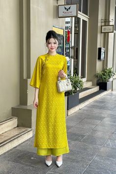 Very elegant design Green Ao Dai For Spring Party, Spring Party Green Ao Dai, Elegant Green Ao Dai For Summer, Elegant Full-length Ao Dai For Summer, Green Long Ao Dai For Spring, Spring Party Ao Dai With Short Sleeves, Green Long Ao Dai For Summer, Vietnamese Dress Ao Dai, Vietnamese Dress