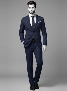 Sprinkle the stylish elegance with our Napolean Koro Wool Suit, which embraces the boldness of sartorial ambitions. Appoint a classy sophistication with our suit, crafted from a wool blend fabric that outlines a smooth, feathery texture with delicate accents and a stripes pattern over a blue tint that highlights vibrant character. Balance an exquisite taste with a sublimely tailored blue suit that captures a sense of luxury while ensuring ideal relaxation to pursue exhilarating occasions and cru Button Jacket, Wool Suit, Blue Suit, Jacket Buttons, Black Button, Wool Fabric, Jacket Style, Stripes Pattern, Wool Blend