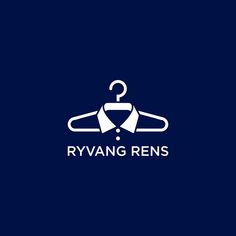 the logo for ryang rens is shown on a dark blue background with an image of a hanger