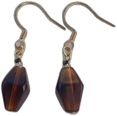 Gold Beaded Glass Earrings, Brown Czech Glass Teardrop Earrings, Gold Glass Earrings With Dangling Beads, Brown Czech Glass Beaded Drop Earrings, Brown Teardrop Czech Glass Jewelry, Brown Czech Glass Teardrop Jewelry, Brown Czech Glass Bead Earrings, Elegant Brown And Gold Beaded Earrings, Elegant Brown Beaded Earrings With Gold Beads