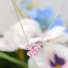 Pink Sapphire Butterfly Necklace, Minimal Sapphire Enamel Butterfly Necklaces, Solid Gold Butterfly Necklaces, Womens Day Gift Natural Diamond : 0.02 CT. F / SI (1 piece) Natural Pink Sapphire : 0.77 CT. (4 piece) Gram 1.63 (It may differ depending on the chain size) Product Code: MR0011500-PSP Adjustable Chain is Optional Length of Chain 16 inches - 24 inches ABOUT US All our products are handmade . Our jewelry is made with real solid gold and natural diamonds and gemstones . Our store was foun Round Butterfly Necklace Gift, Round Butterfly Necklace For Gift, Butterfly Necklace As A Gift, Butterfly Charms Necklace For Gift, Silver Butterfly Necklace For Birthday, Pink Charm Necklace For Gift, Pink Dainty Necklace For Mother's Day, Pink Charm Necklace For Gifts, Pink Necklace For Mother's Day