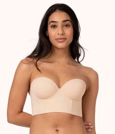 Toasted Almond Low Back Strapless Bra, Low Back Bra, Bra Materials, Backless Dresses, Compression Bra, Body Sculpting, The Low, Strapless Bra, Low Back