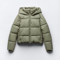 Zara Puffer Xl New(Never Used) Wrong Sized Order Zara Puffer Coat, Casual Khaki Puffer Jacket For Winter, Casual Khaki Winter Puffer Jacket, Casual Khaki Puffer Jacket For Cold Weather, Green Down Puffer Jacket, Khaki Puffer Outerwear For Cold Weather, Khaki Hooded Puffer Jacket For Spring, Hooded Khaki Puffer Jacket For Spring, Spring Outdoor Down Outerwear